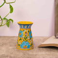 Blue Pottery Essential Oil Burner |  Yellow & Blue 