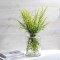 Clear Glass Jars cylinder shape with long stalk plant for table decoration