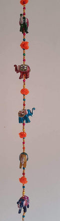 Colourful Indian Elephant Hanging Decor / Recycled Metal 