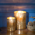 Antiker Glaszylinder-Kerzenhalter