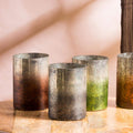 Cylindrical Candle Holder 'Karvi' Four Colours 