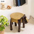 Elefanten-Beistelltisch aus Holz