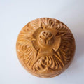 Hand carved wooden Indian trinket box 