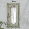 Miroir rectangulaire en bois de récupération - vert clair