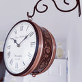 Horloge suspendue double face de style vintage