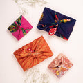 Sari fabric gift wrapping