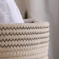 White Cotton Soft Foldable Storage baskets | Indoor Planters 